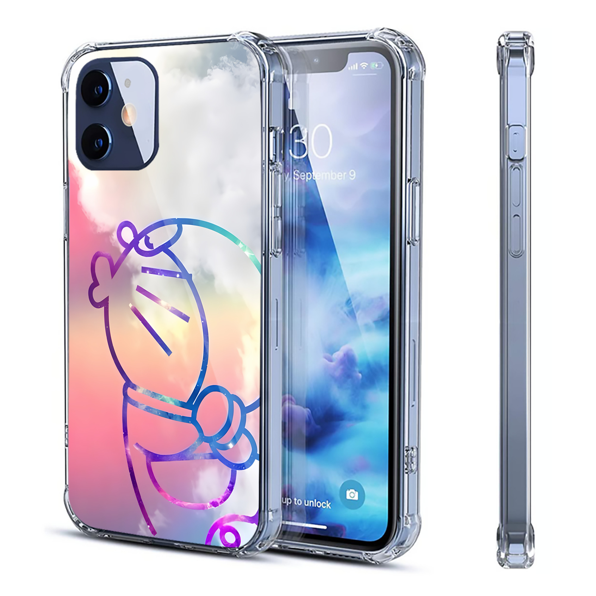 （画像用） ドラえもん Doraemon 【iPhone 12シリーズ対応】透明スマホケース（クリアソフトケース）